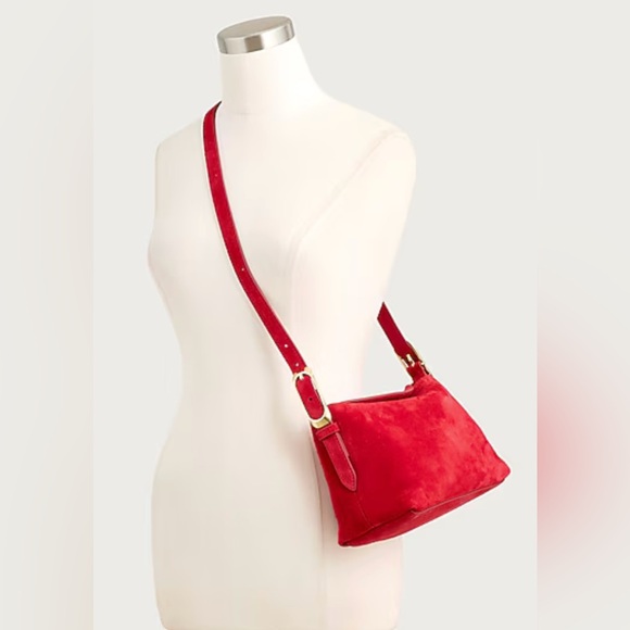 J.Crew suede bag in red…like new - Picture 2 of 5